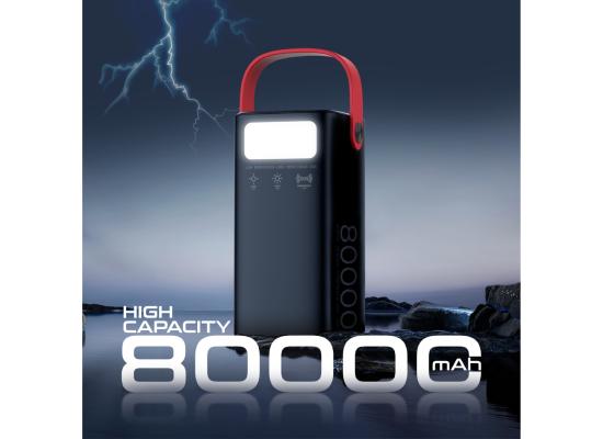 Promate PowerMine-80 Power Bank with 80000mAh Battery, 65W PD
